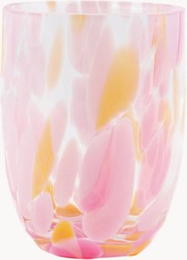 Mondgeblazen tumblers Big Confetti, 6-delig