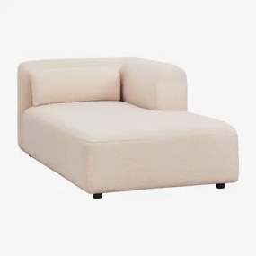 Rechtse Chaise Longue Module Voor Modulaire Bank Fogler Teddystof Crème Beige - Sklum