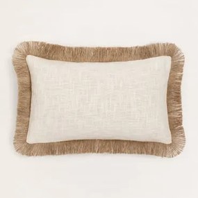 Rechthoekig Kussen 30x50 Cm In Katoen Paraiba Gardenia Wit - Sklum