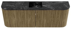 Mondiaz Joya DLux 115cm toiletmeubel ronding links/rechts dusk met wastafel faye midden 1 kraangat lava