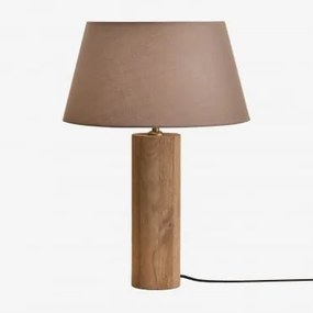 Carolina Mangohouten Tafellamp Mangohout & Moka Bruin Ø40 Cm Monaco - Sklum