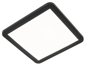 Plafonnière zwart 30 cm incl. LED 3-staps dimbaar IP44 - Steve