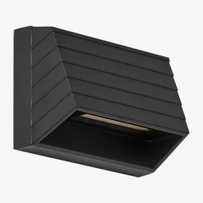 Led-wandlamp Voor Buiten In Aluminium Nolise Zwart - Sklum