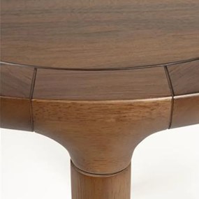 Zuiver Storm Ronde Bijzettafel Walnoot - 35 X 35cm.
