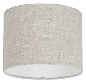 Stoffen lampenkap lichtgrijs rond 20/20/15 Modern