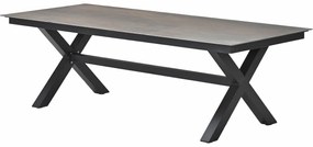 Garden Impressions Aleria tuinset 7-delig - Sintra tuintafel 240x100 cm - rome bronze
