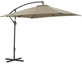 Garden Impressions Corfu parasol 250x250 - donker grijs - taupe