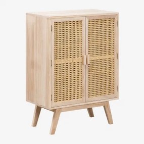 Dressoir Van Hout Met 2 Houten Deuren Ralik Design Natuurlijk Hout - Sklum