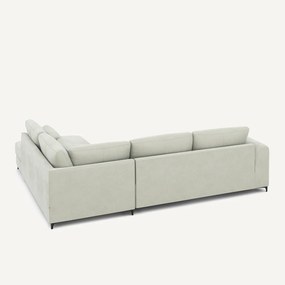 Omvormbare hoekbank rechts, stonewashed fluweel, Marsile