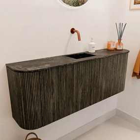 Mondiaz Joya DLux 115cm toiletmeubel ronding links/rechts shadow met wastafel faye midden zonder kraangat lava