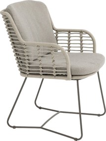 Tuinstoel Aluminium/rope Taupe-naturel-bruin 4 Seasons Outdoor Fabrice