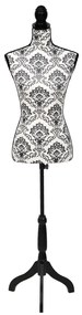 vidaXL Etalagepop torso vrouw zwart wit
