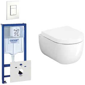 Clou Hammock Compact Toiletset - inbouwreservoir - wandtoilet - softclose - quickrelease - bedieningsplaat verticaal/horizontaal - wit 0720003/0729205/sw106248/sw106250/
