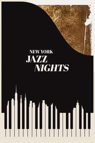 Ilustratie Jazz Nights, Kubistika, (26.7 x 40 cm)