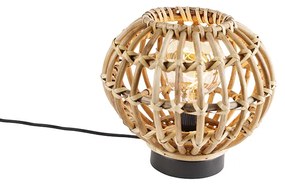 Landelijke tafellamp bamboe 25 cm - Canna Landelijk E27 rond Binnenverlichting Lamp