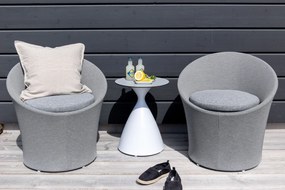 The Outsider Lounge/Balkon Set- Luuk - Wit/Grijs - Tafel - 2 Kussens - The Outsider