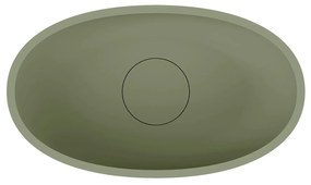 Riho Escala ovale waskom solid surface mosgroen
