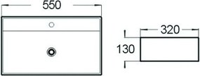 Mexen Alisa bovenbouw wastafel 55 x 32 cm, wit - 21745500