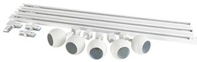 Modern railsysteem met 5 spots wit 1-fase  - Iconic Gissi