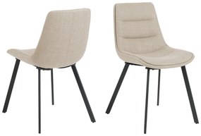 IDA Beige (stof Basel 24) - MODERNE GESTOFFEERDE STOEL VOOR WOONKAMER/EETKAMER LOFT