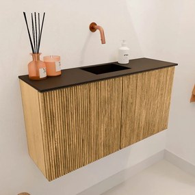 Mondiaz Joya 80cm toiletmeubel oak met wastafel faye midden zonder kraangat urban