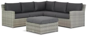 Loungeset tuin 4 personen Wicker Grijs Garden Collections Giardino