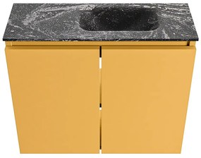 Mondiaz Ture DLux toiletmeubel 60cm ocher met wastafel lava rechts zonder kraangat