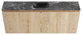 Mondiaz Ture DLux toiletmeubel 120cm washed oak met wastafel lava midden met kraangat