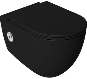Isvea Infinity toiletpot met bidet en sensor randloos zwart mat