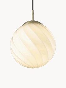 Kleine hanglamp Twist, mondgeblazen