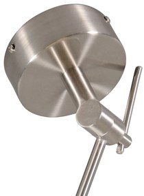 Smart hanglamp met dimmer staal met kap wit 35 cm incl. Wifi A60 - Blitz Modern E27 rond Binnenverlichting Lamp