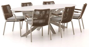 + 10% kassakorting | Diningset Bellagio | 6 personen sintered stone | Tuinset stapelbaar | 7-delig | Kees Smit Tuinmeubelen