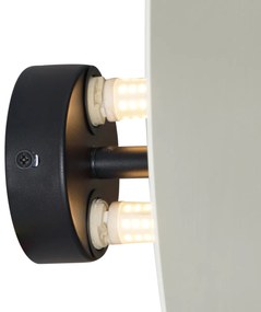 Design wandlamp beige organisch 32cm 2-lichts - Pulley Design G9 Binnenverlichting Lamp