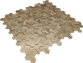 Zelfklevende Mozaïektegels Metaal | Trifold 3D Goud | 30,3×28 cm | Keuken, Bad &amp; WC