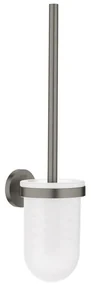 GROHE Essentials Toiletborstelhouder - wandmontage - rond - open - brushed hard graphite 40374al1