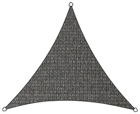 Livin'outdoor Schaduwdoek Iseo driehoekig 5x5x5 m HDPE grijs
