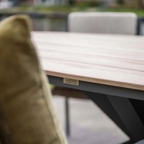 Garden Impressions Pemba tuinset 7-delig - Tulli tuintafel 220x115xH75 cm - light teak vironwood
