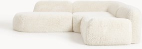 Modulaire teddy hoekbank Wolke (4-zits) met chaise longue