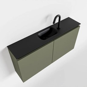 Mondiaz Ture 100cm toiletmeubel army met wastafel urban midden 1 kraangat