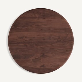 Rond walnoten tafelblad, ø120 cm, TIRONDO