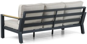 Stoel en Bank Loungeset 5 personen Aluminium/Polywood (teakfinish) Grijs  Lifestyle Garden Furniture Bilbao