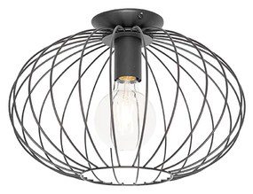 Industriële plafonnière zwart - Margarita