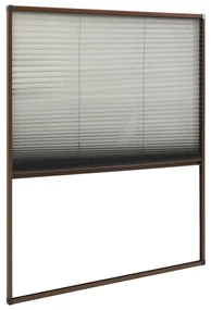 vidaXL Raamhor plissé 120x160 cm aluminium bruin