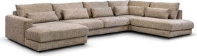PEPP Interiors Como U Bank Met Ottoman Rechts Grijs Mix Puente 09