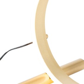 Design tafellamp messing incl. LED 3-staps dimbaar - Navara Design rond Binnenverlichting Lamp