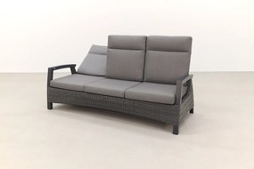 Darwin/Rockford stoel-bank loungeset 4-delig verstelbaar - Antraciet