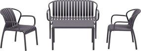 Garden Impressions Jade loungeset 4-delig - donker grijs