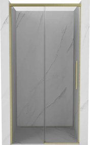 Mexen Rox schuifbare douchedeur 125 cm, transparant, goud geborsteld - 8C2-125-000-55-00
