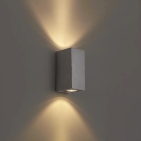 Moderne buiten wandlamp grijs 2-lichts IP44 - Pompei