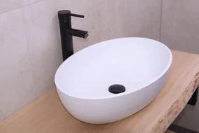 Saniclear Parel solid surface waskom 54x38cm mat wit